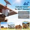 4G LTE Cellular Security Camera No Internet Needed, Solar No