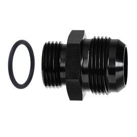 EVIL ENERGY EVIL ENERGY 16AN Flare to 12AN ORB Male Fuel Rail Adapter Fitting Black 2PCS