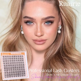 Lash Clusters Natural Eyelash Clusters Wispy Lashes Clusters 10-16mm 100pcs Cluster Eyelash Extensions DIY 3D Individual Lashes Extensions with Invisible Band Natural Lash Extensions by Ruairie