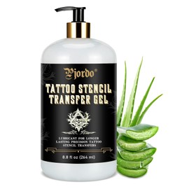 Pjordo Tattoo Stencil Transfer Gel Solution, 264ml Safe & Long-Lasting Tattoo Transfer Gel for Transfer Stickers Paper, Professional Tattoo Supplies Accessories for Tattoo Artists & Beginners
