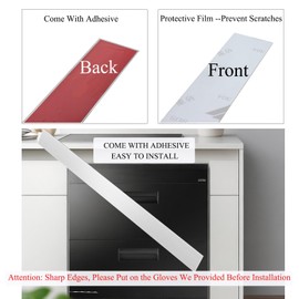 JUYO VONSAN Wall Oven Trim Kit 4Pcs 304 Brushed Stainless Steel Metal Strips Self Adhesive Trim Strips 30 Inch in Length (4, 2 in Width)