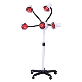 750W Infrared Heat Lamp Red Light,5 Head Portable Floor Hair Dryer Stand Up Color Processor Styling Perming Dryer Accelerator (c)