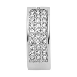 Fossil Earrings for Women , 15.4mm x 5mm Silver Stainless Steel Earrings, JOF00168040