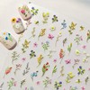 Flower Nail Stickers 5D Embossed Flowers Nail Art Stickers Spring