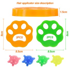 Pet Hair Remover for Washes, Pack of 8 Washing Hair Catchers, Washing Machine, Lint Remover, Reusable, Animal Fur Washing Machine, Hair Remover for Washing