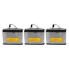 3Pcs Lipo Battery Safe Bag Fireproof Explosionproof Large Capacity Storage
