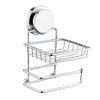 Metalife Toilet Roll Holder No Drilling with Shelf