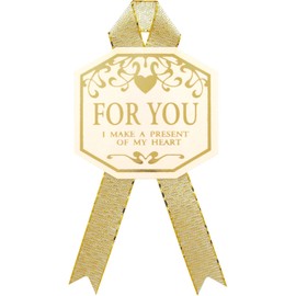 Sasagawa 22-912 For You Ribbon Gold Foil Stamp Gift Sticker