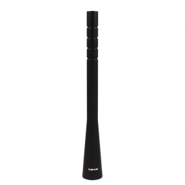 VMS Racing Black Billet Stubby Short Screw In Antenna AM FM 117.5mm Fits 79-09 Ford Mustang