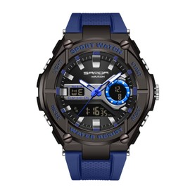 rorios Men's Watches Digital Watches with Alarm Timer Luminous Watch Military Watch for Men Boys Outdoor Electronic Watch, blue, Strap.