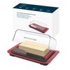 KITCHENDAO Airtight Flip-Top Butter Dish with Lid and Knife Spreader