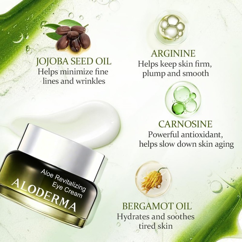 Crema reafirmante para ojos con aloe vera 70% orgánico –