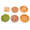 Hamburger Coaster Set Heat Insulation Cute Exquisite Wood Drink Coasters