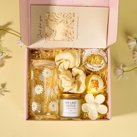 Christmas Gifts for Teen Girls, Birthday Gifts for Teen Girls, Girls, Unique Cute Birthday Gifts Box For Girl, Her, Sister, Daughter, Friends, Ideas Cute Daisy Aesthetic Glass Cups Gifts