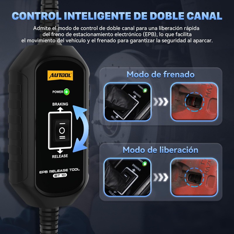 AUTOOL EPB Emergency Release Tool, Dual-Channel Brake & Reverse Control