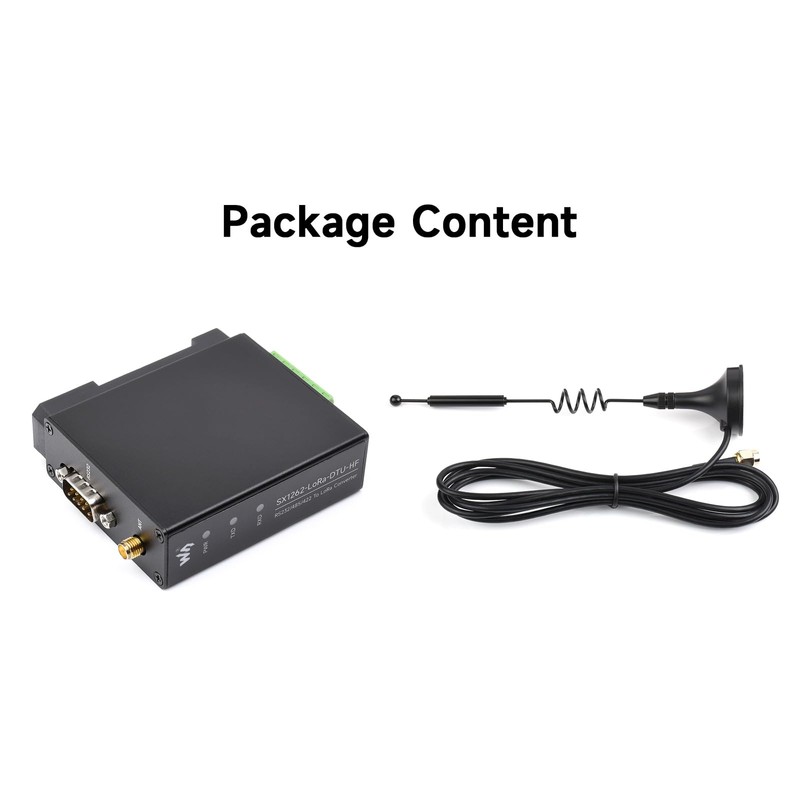 Waveshare Rail-Mount SX1262 LoRa Data Transfer Unit, RS232/RS485/RS422 to LoRa,