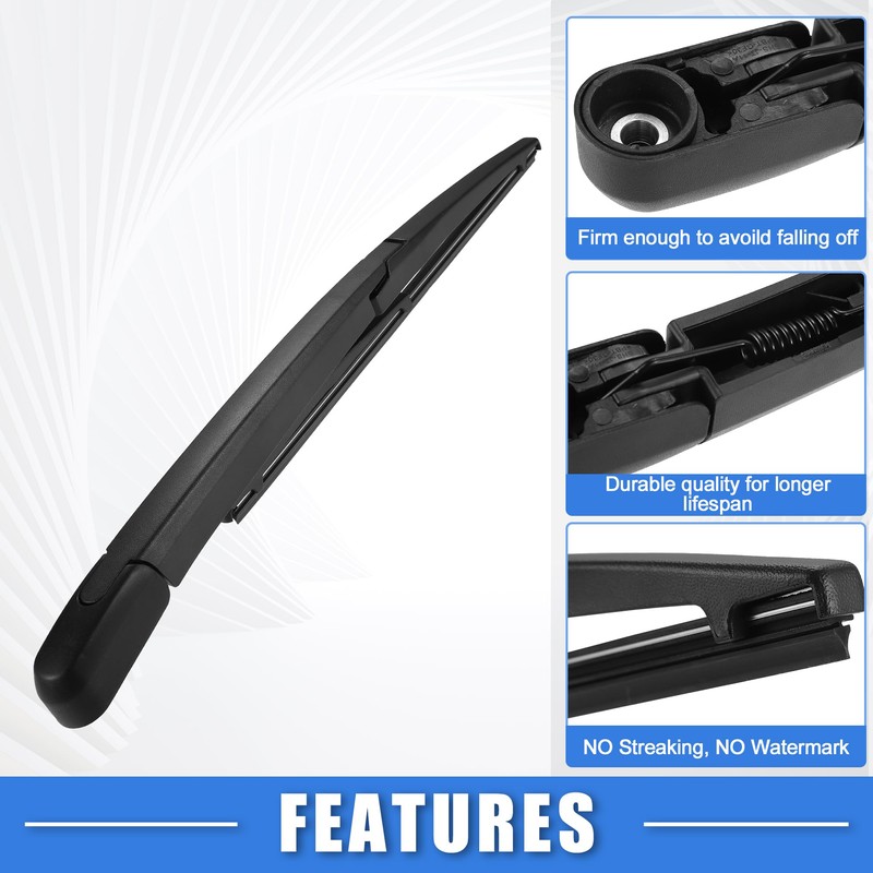 X AUTOHAUX Rear Windshield Wiper Blade Arm Assembly Windscreen Wiper