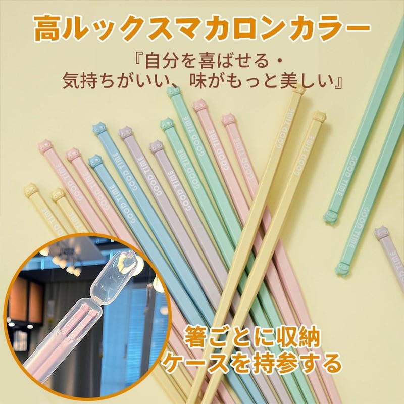 2 Piece Chopsticks Set, Bento Chopsticks, Storage Case Included, Convenient,