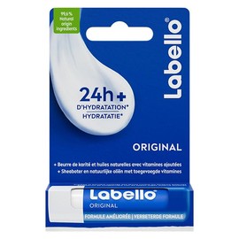 Nivea Labello Original (1 x 5.5 ml), Lip Balm Enriched with Natural Oils and Creamy Texture, Lip Balm, Long-Lasting Moisturiser for 24 Hours