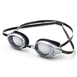 Macko Goggles de Natación, graduados para miopía, Modelo Windspeed para Adultos y niños +9 años, con dioptrías Diferentes para Cada Ojo, Color Gris. (Gris, Izq.-2.0 Der.-2.5)