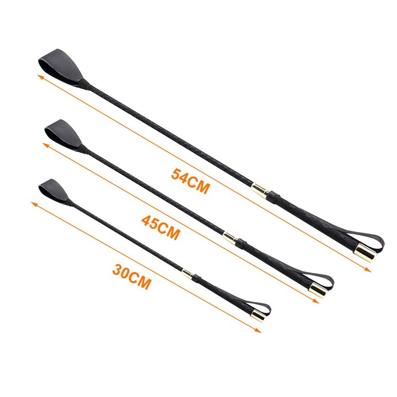 Kisbeibi Horse Whip, Lightweight Riding Crop with Handle PU Leather