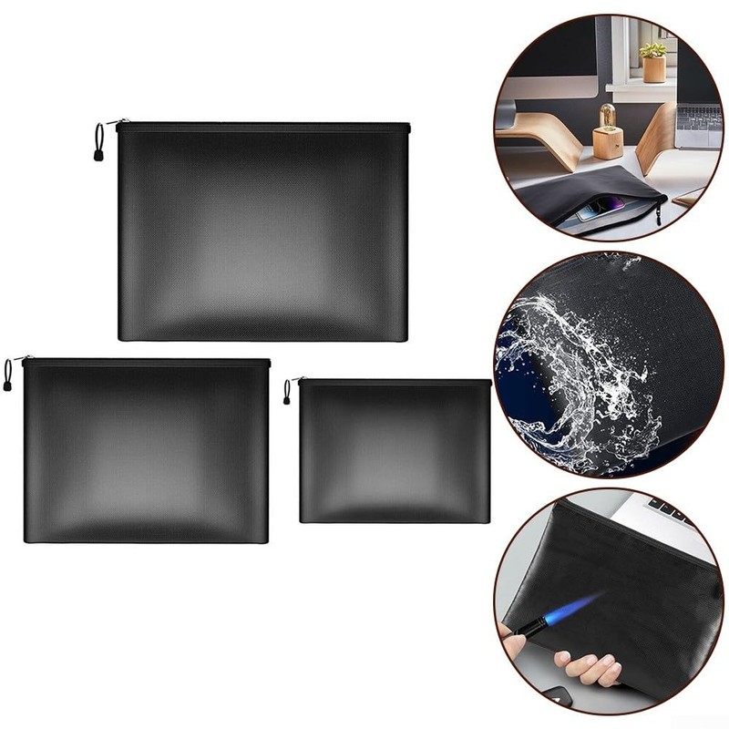 Fireproof Bag for Valuables, Ultra Safe Protection, Fireproof Sewing Thread,