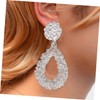 Ipetboom Fashionable Silver Hoop Earrings Alloy Ear Dangle for Women