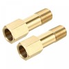 sourcing map Brass Pipe Fitting G1/4 Female to G1/4 Male