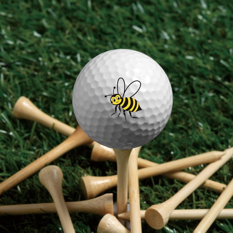 PLIGREAT 2 Sheets Cute Bee Golf Ball Markers 32 Pcs