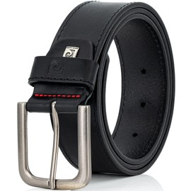Pierre Cardin Men's Leather Belt, black