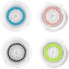 Brushot Brush Head Replacements Set Compatible with Clarisonic Mia 1, Mia 2, Mia Fit, Alpha Fit, Smart Profile Uplift and Alpha Fit, 4 Pack