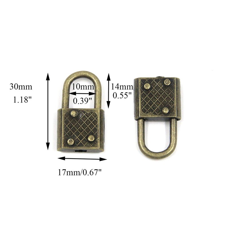 Coshar 8Pcs Retro Mini Padlock with Key Jewelry Box Storage