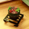 Large Metal Square Plant Caddy with Wheels 13.6” Iron Wrought
