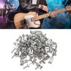 60Pcs Guitar Bridge Saddles Tuning Stability Silver No Burrs Easy