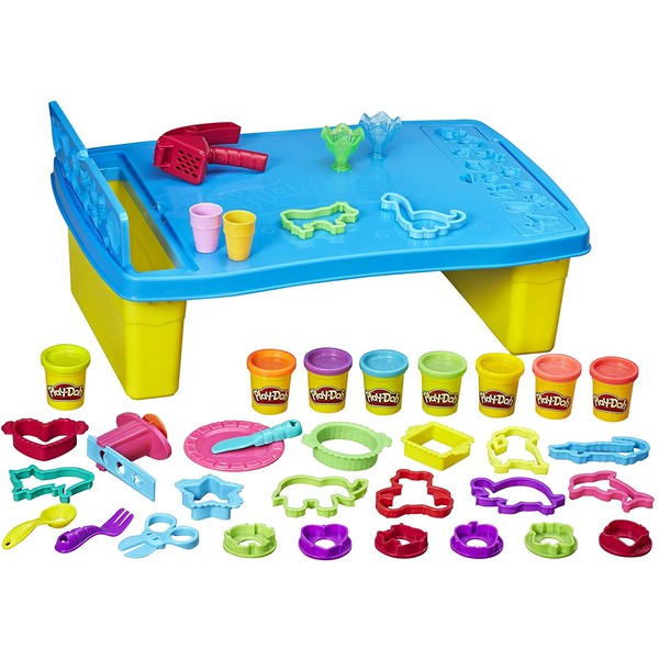 Play-Doh Play 'N Store Kids Play Table for Arts & Crafts Activities with 8 Non-Toxic Colors, 2 Oz Cans ()