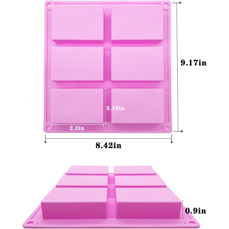 Rice Snacks Molds for Rice Krispy Treat Baking, 3pcs 6-Cavity