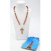 Religious Virgin of Fatima Rosary with 59 Wooden Beads. Wooden