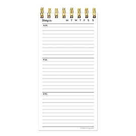 Blue Boho Stripe Undated Daily Agenda Notepad Planner