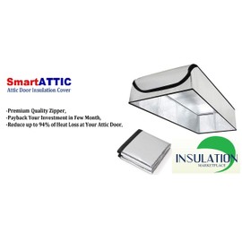 30"x60"x11" Attic Door Insulation Cover, R-15 - Pure Aluminum
