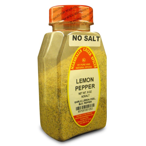 Marshalls Creek Spices Lemon Pepper Seasoning, No Salt, 8 Ounce