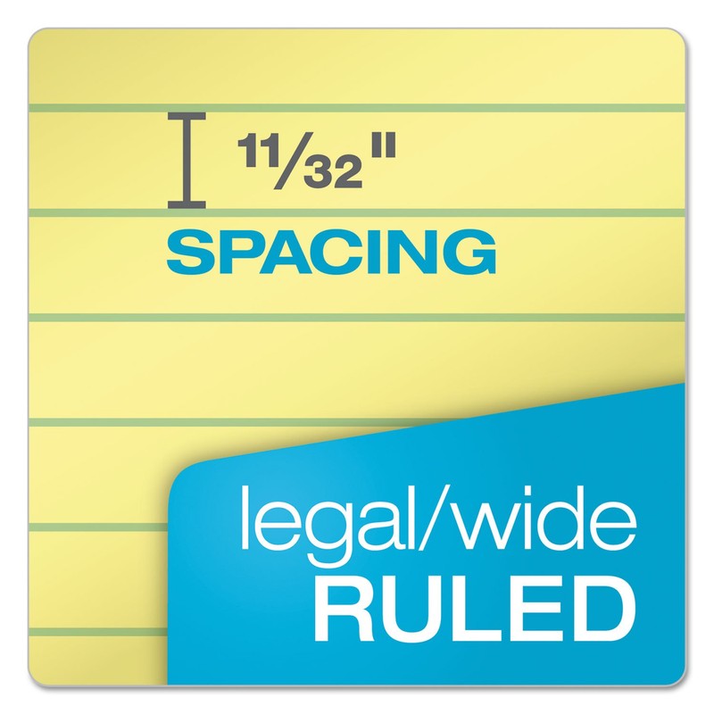 TOPS The Legal Pad Writing Pads, 8-1/2" x 14", Canary