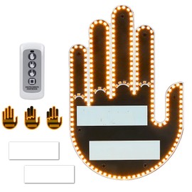 I LITTON Car Finger Light LED Hand Light for Car, 3 In 1 Funny Gesture Light for Car Back Window, Funny Car Gadgets Car Accessories LED Sign Light with Controller, LED Car Finger Light for Men Women