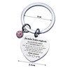 Rebundex Keyring with engraving heart gift for daughter for Christmas,