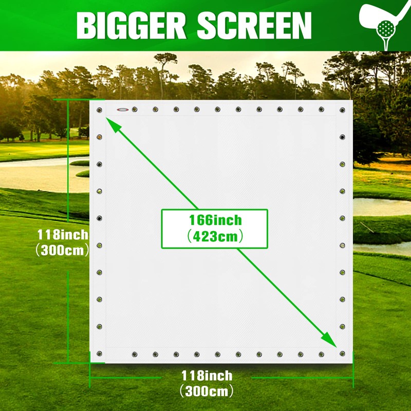 aikeec Golf Simulator Impact Screen: Ultra Clear Golf Impact Screen