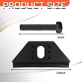 QBOONPT Battery Hold Down Bracket, Battery Hold Down Base Clamp Battery Tie Down with 304 Stainless Steel Bolt Kit,Car Battery Hold Down Kit Compatible with Select Buick GM 14005061, Black