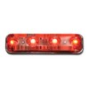 Grand General 77148 Marker Light (Small Rectangle Red/Clear 4-LED), 1