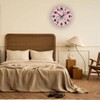 NOMEDOGYIM Bicycle Wall Clock Battery Operated Daisy Pink Background Wall