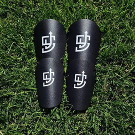 SccerUp Mini Shin Guards - Mini Shin Pads - Color: Black, Size: 4.7in x 2.7in (12cm x 7cm), Quantity: 1 Pair