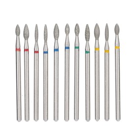 Diamond Nail Drill Bit Set, 11PCS Professionsal Cuticle Nail Drill Bits for Acrylic Gel Nails Cuticle Manicure Pedicure
