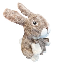 Eurowrap Plush Bunny Teddy – Soft 8-Inch Cuddly Rabbit with Fluffy Fur & Bow – Adorable Easter Gift for Kids & Bunny Lovers